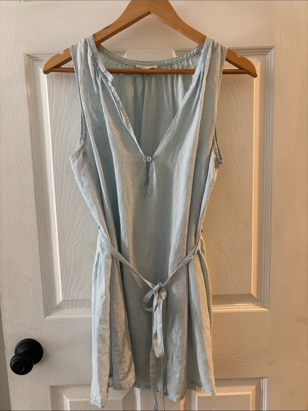 Eileen Fisher Irish Linen Light Blue Tunic